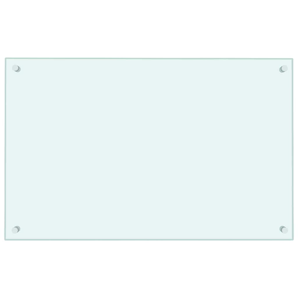 vidaXL Kitchen Backsplash Milk 80 x 50 cm Tempered Glass 2