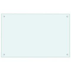 vidaXL Kitchen Backsplash Milk 80 x 50 cm Tempered Glass 2