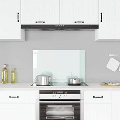 vidaXL Kitchen Backsplash Milk 80 x 50 cm Tempered Glass 1