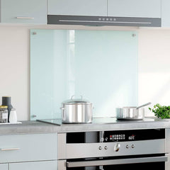 vidaXL Kitchen Backsplash Milk 80 x 60 cm Tempered Glass 3
