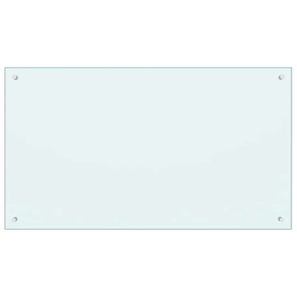 vidaXL Kitchen Backsplash Milk 100 x 60 cm Tempered Glass 2
