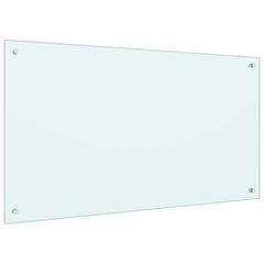 vidaXL Kitchen Backsplash Milk 100 x 60 cm Tempered Glass 5