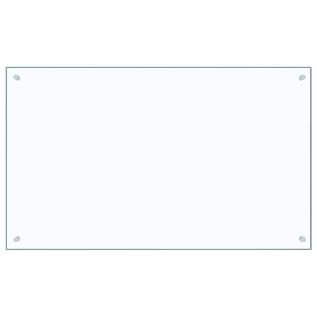 vidaXL Kitchen Backsplash Transparent 100 x 60 cm Tempered Glass 2