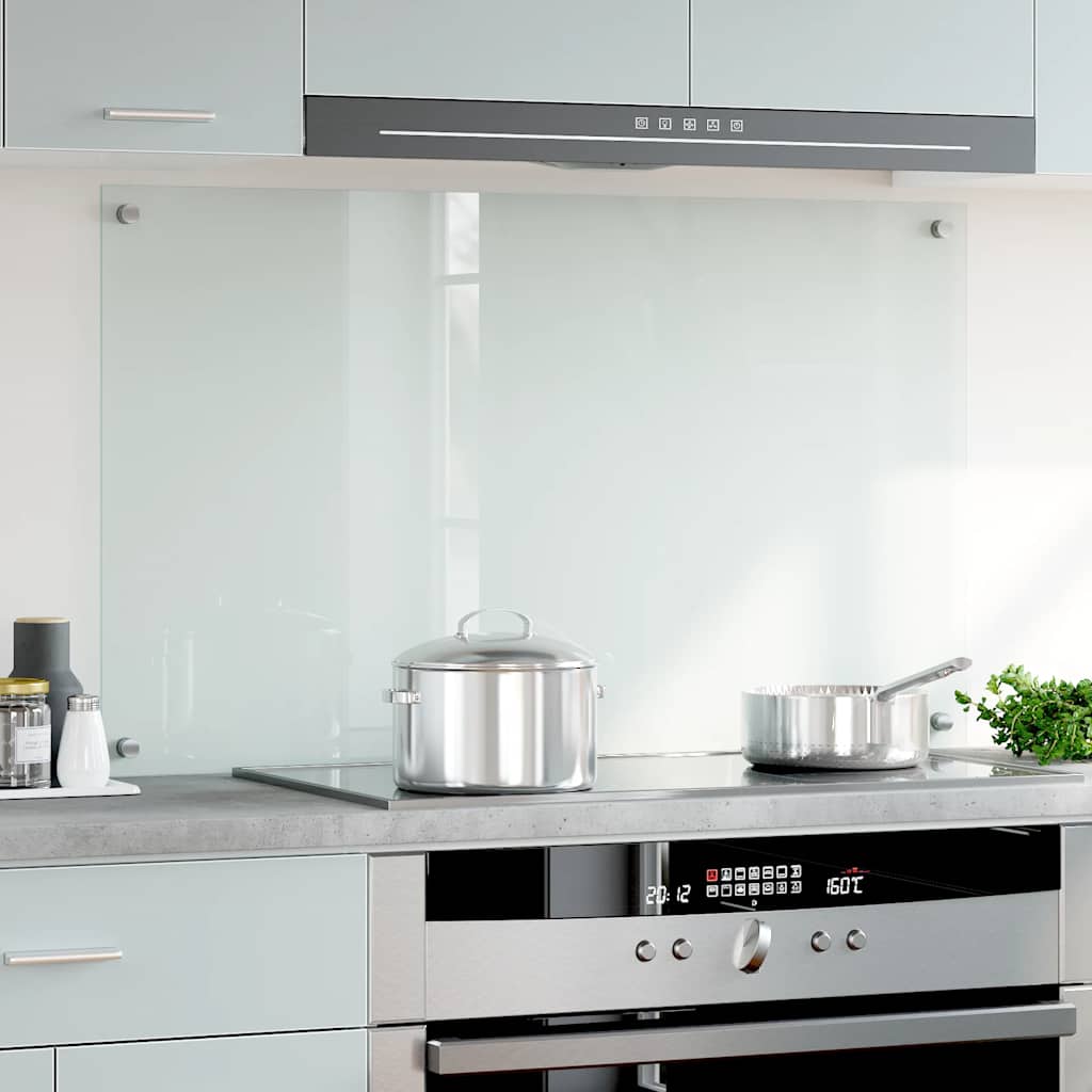 vidaXL Kitchen Backsplash Transparent 100 x 60 cm Tempered Glass 3