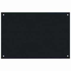 vidaXL Kitchen Backsplash Black 90 x 50 cm Tempered Glass 2