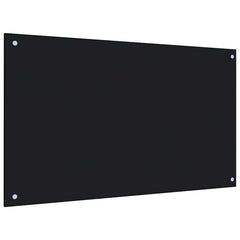 vidaXL Kitchen Backsplash Black 100 x 60 cm Tempered Glass 5