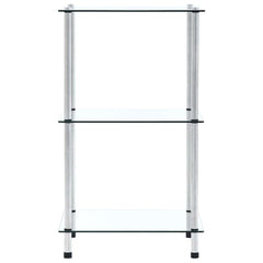 vidaXL Shelf | Clear | Tempered glass, Stainless steel | Small | Display Shelf 2