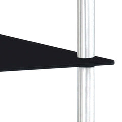 vidaXL 3-Tier Shelf Black 40x40x67 cm Tempered Glass 4