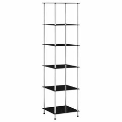 vidaXL Shelf | Black | Tempered glass | Medium | Shelf | Square | Contemporary 1