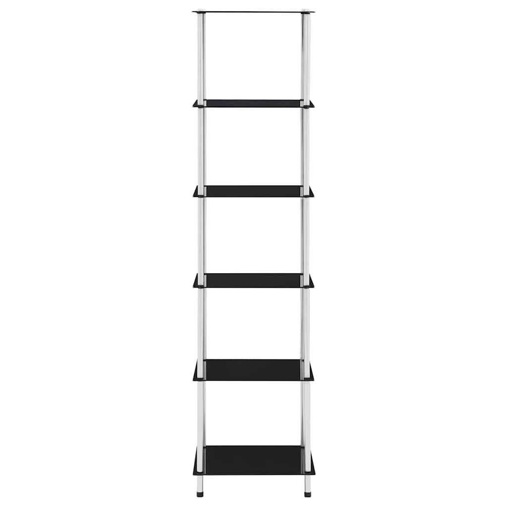 vidaXL Shelf | Black | Tempered glass | Medium | Shelf | Square | Contemporary 2