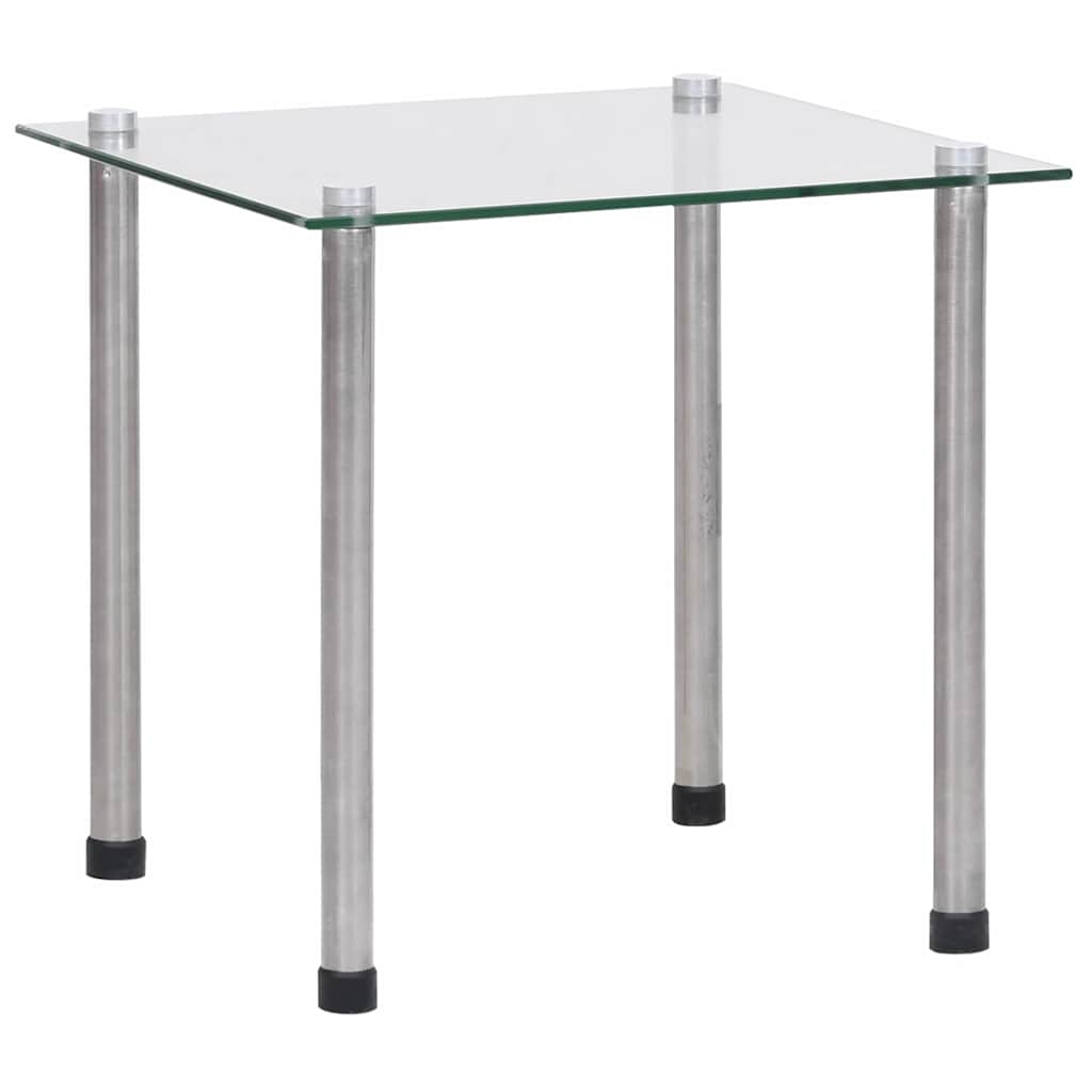vidaXL Nesting Table | Set of 3 | Transparent | Tempered glass, stainless steel 6
