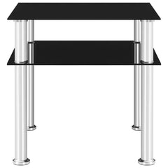 vidaXL Side Table | Black | Tempered glass | Medium | Modern | Side Table 3