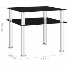 vidaXL Side Table | Black | Tempered glass | Medium | Modern | Side Table 6