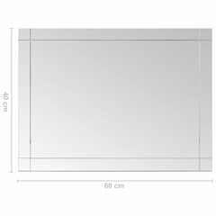 vidaXL Wall Mirror | Transparent | Glass | Medium | Mirror | Wall Mirror 6