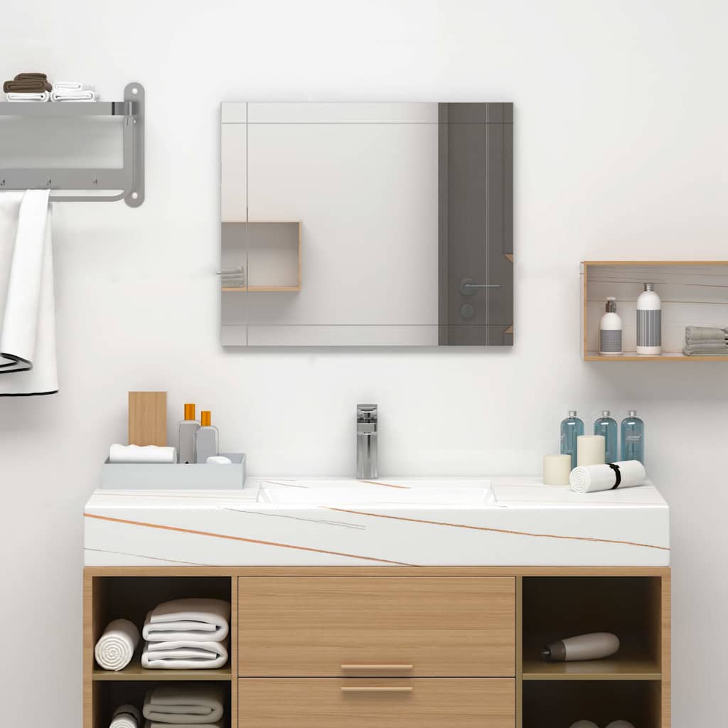 vidaXL Wall Mirror | Transparent | Glass | Medium | Decorative Inlays 1