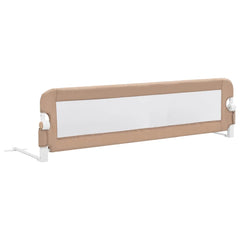 vidaXL Toddler Safety Bed Rail Taupe 150x42 cm Polyester 2