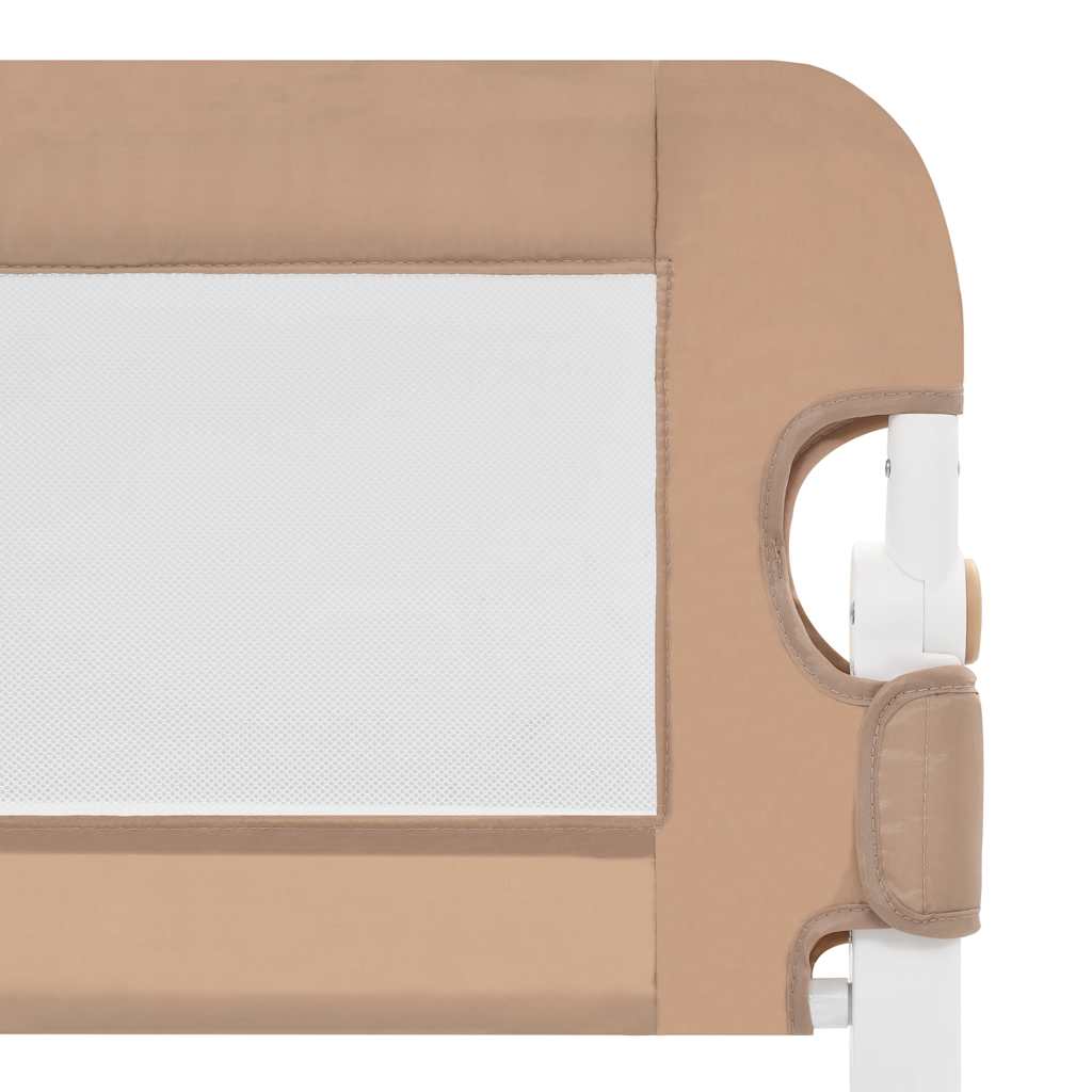 vidaXL Toddler Safety Bed Rail Taupe 150x42 cm Polyester 5