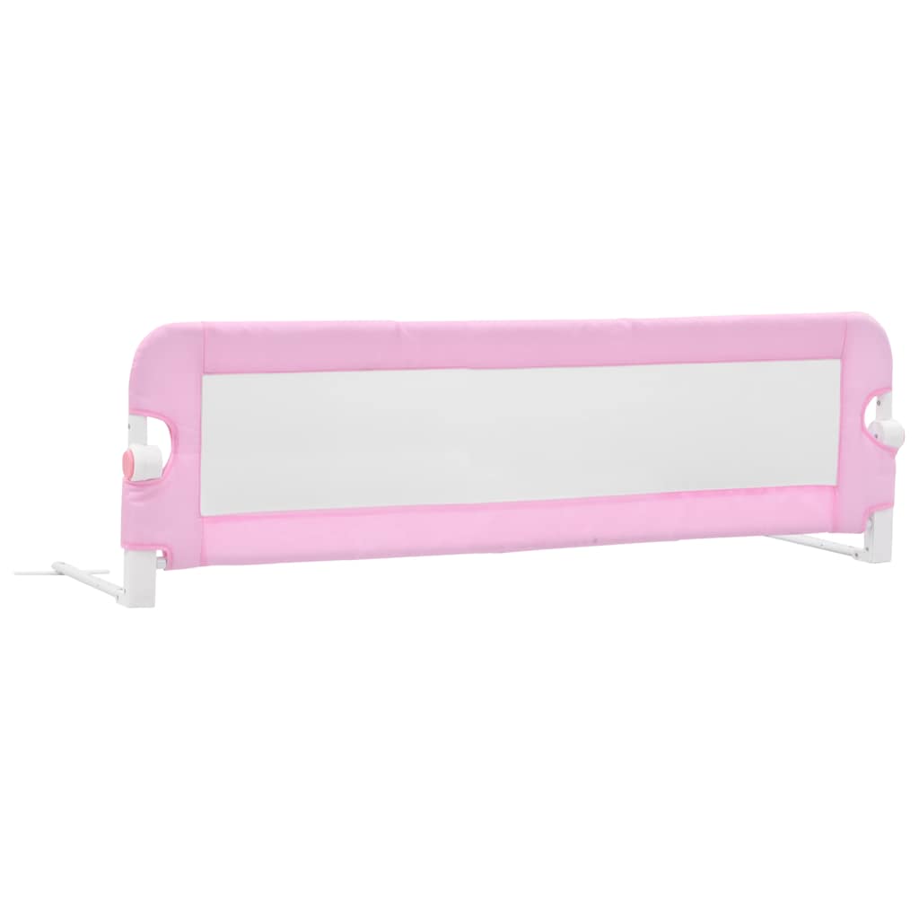 vidaXL Toddler Safety Bed Rail Pink 120x42 cm Polyester 2