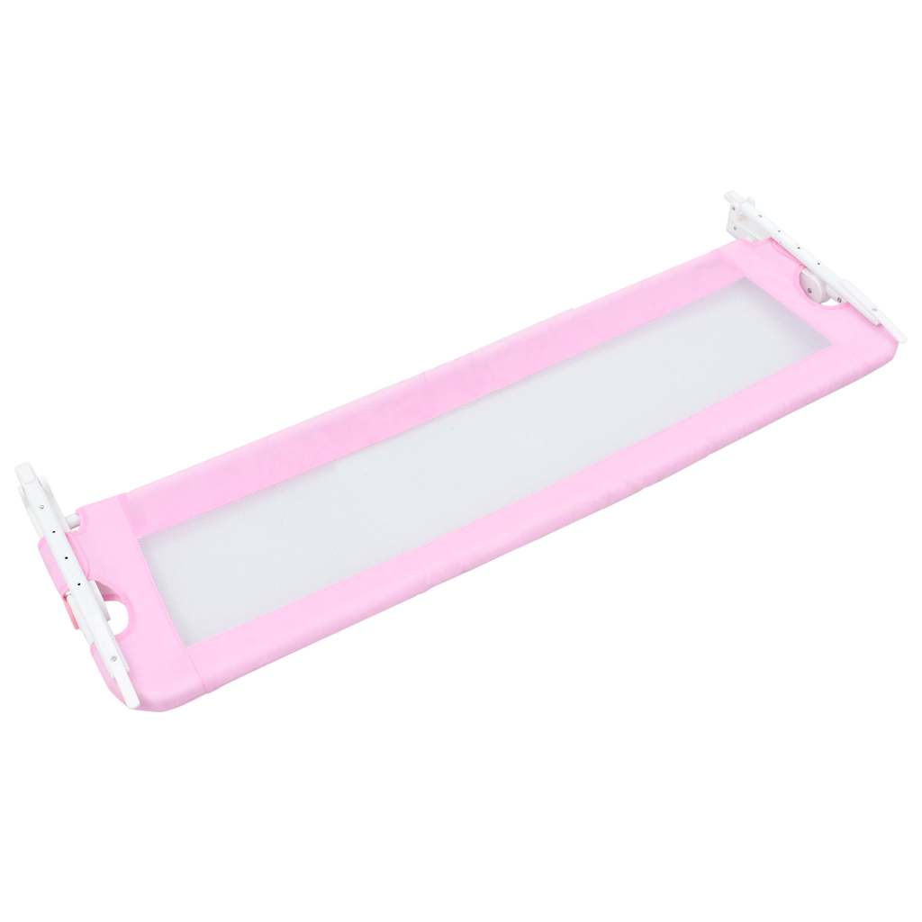 vidaXL Toddler Safety Bed Rail Pink 120x42 cm Polyester 4