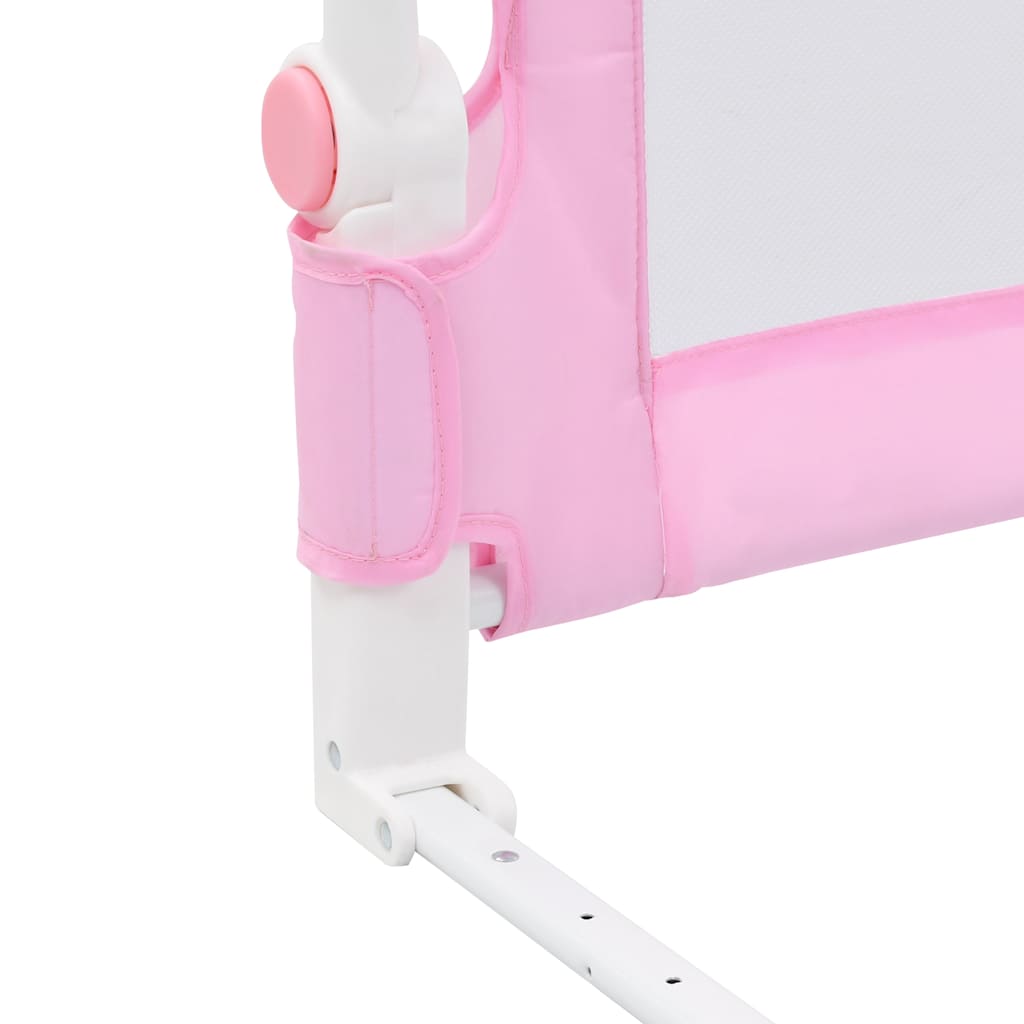vidaXL Toddler Safety Bed Rail Pink 120x42 cm Polyester 6