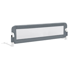 vidaXL Toddler Safety Bed Rail Grey 120x42 cm Polyester 2