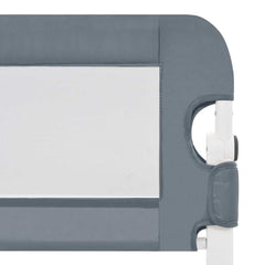 vidaXL Toddler Safety Bed Rail Grey 180x42 cm Polyester 5