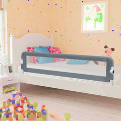 vidaXL Toddler Safety Bed Rail Grey 180x42 cm Polyester 1