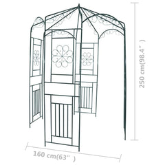 40269 vidaXL Garden Arch 250 cm Dark Green 3