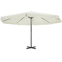 vidaXL Garden Parasol White Aluminium 500 cm 1