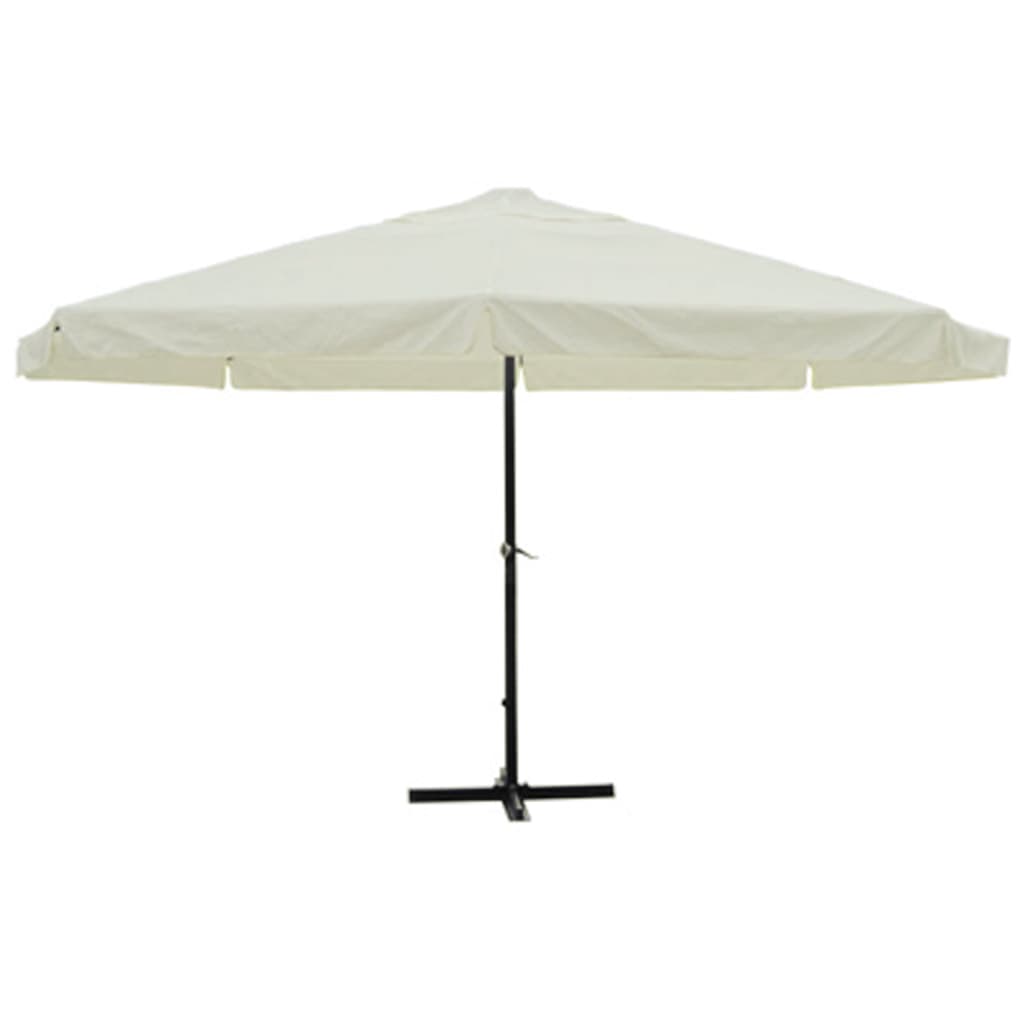 vidaXL Garden Parasol White Aluminium 500 cm 2