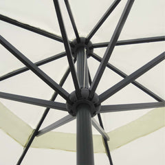 vidaXL Garden Parasol White Aluminium 500 cm 3