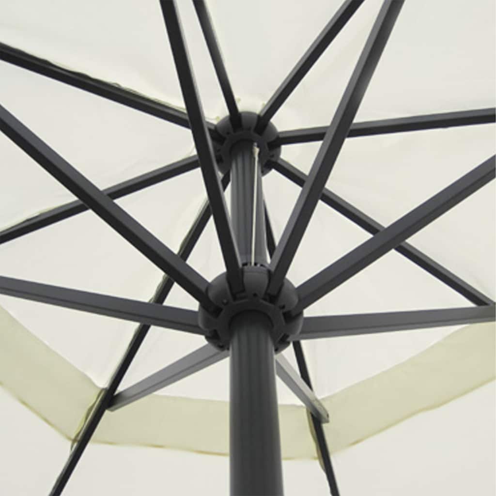 Garden Parasol with Aluminium Pole White 500 cm