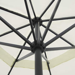 Garden Parasol with Aluminium Pole White 500 cm