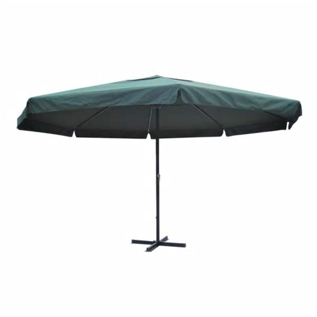 Garden Parasol with Aluminium Pole Green 500 cm