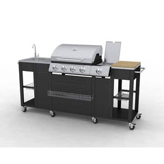vidaXL Outdoor Kitchen Barbecue Montana 4 Burners 1