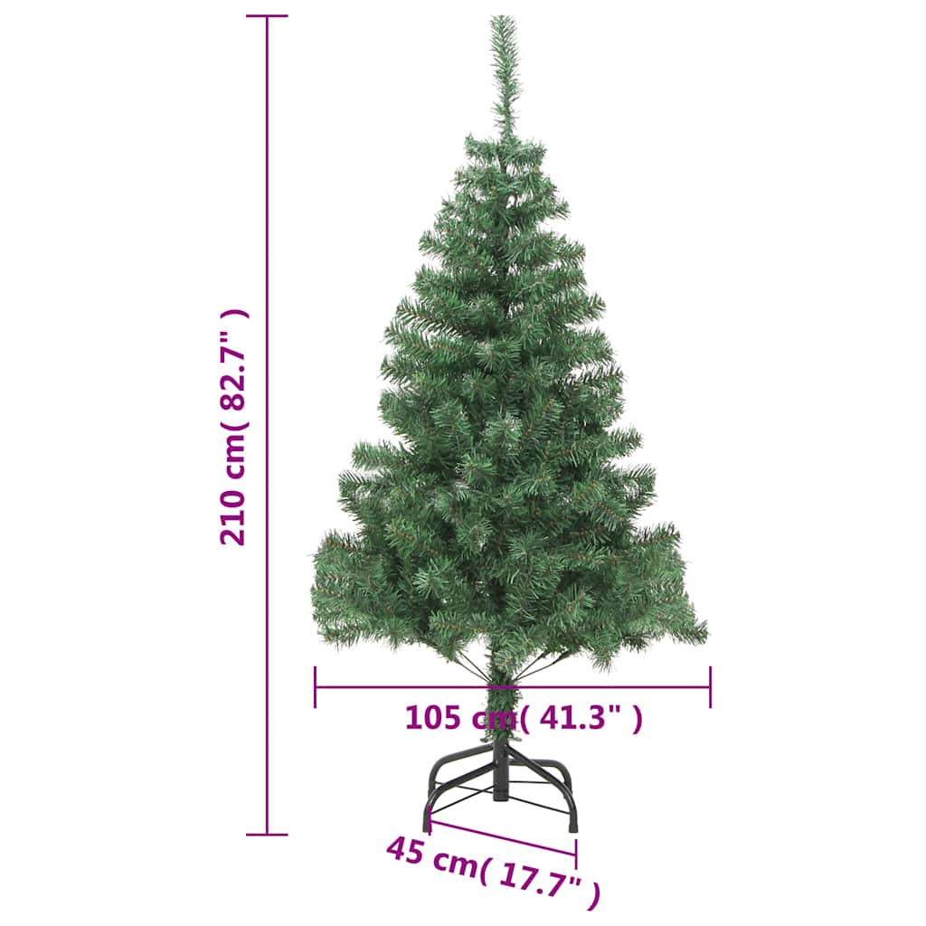 vidaXL Artificial Christmas Tree with Steel Stand 210 cm 910 Branches 6