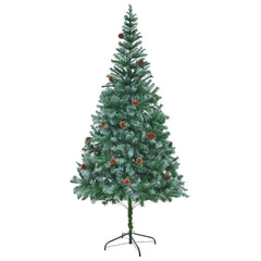 vidaXL Artificial Christmas Tree with Pinecones 210 cm 1