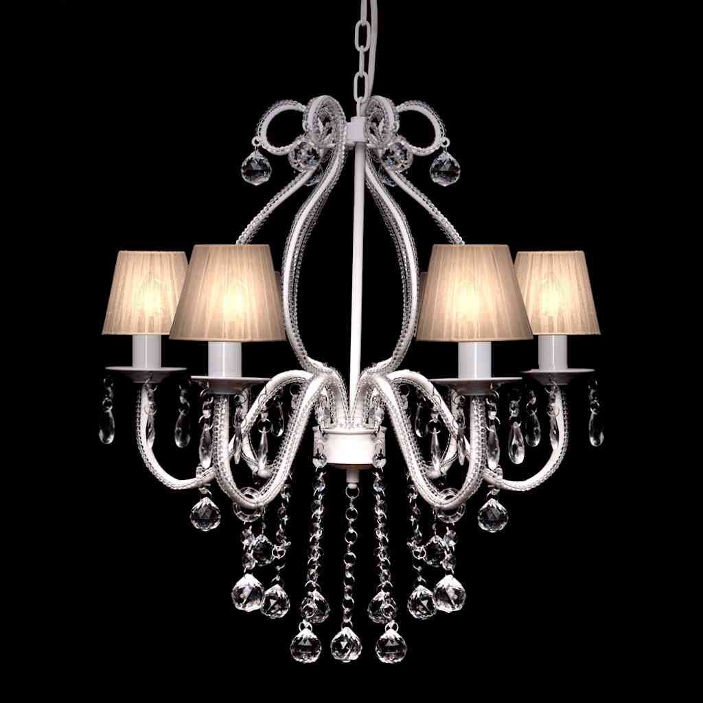 60338 vidaXL Chandelier with 2300 Crystals White 1