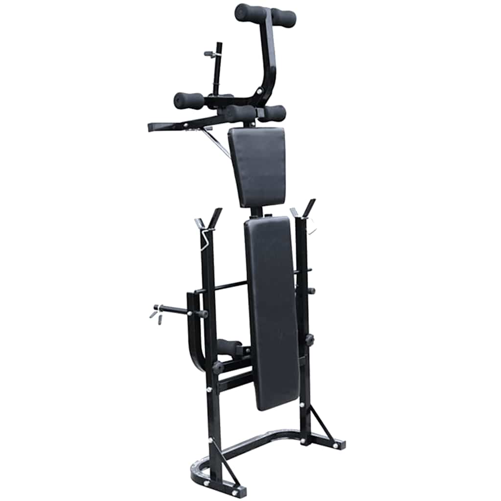 90138 vidaXL Weight Bench Black 4