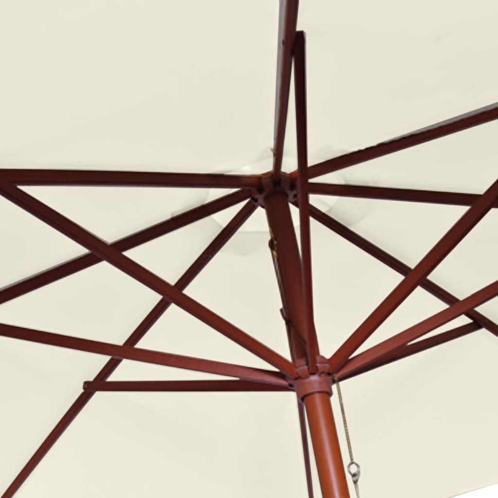 vidaXL Garden Parasol 300x258 cm Sand White 6