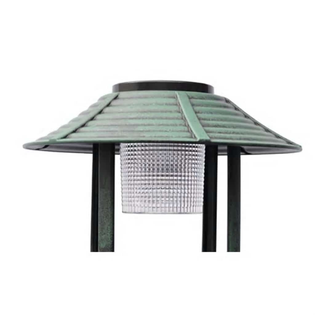 vidaXL Solar Bird Bath | Green | Weather-resistant plastic | Bird Bath | Round 2