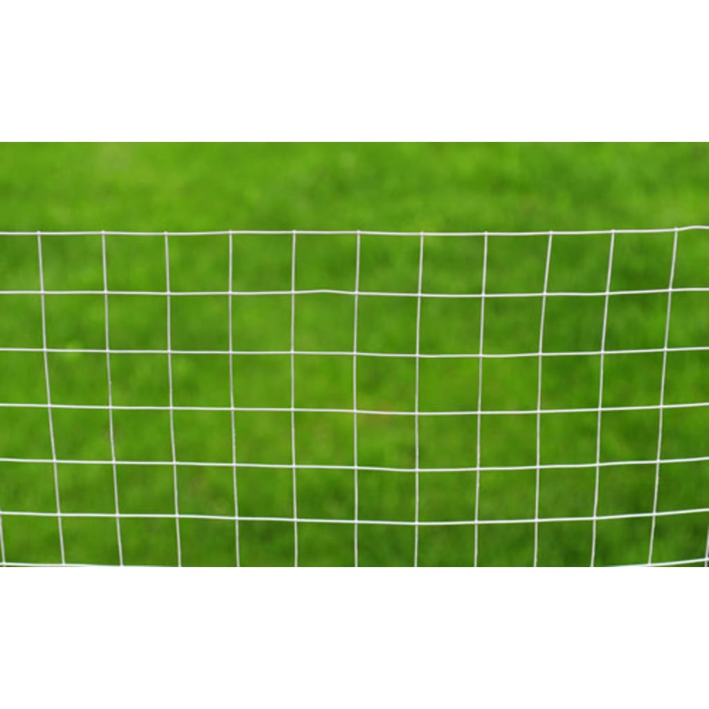 vidaXL Mesh Fence Galvanised Steel Square 1x25 m Silver 4