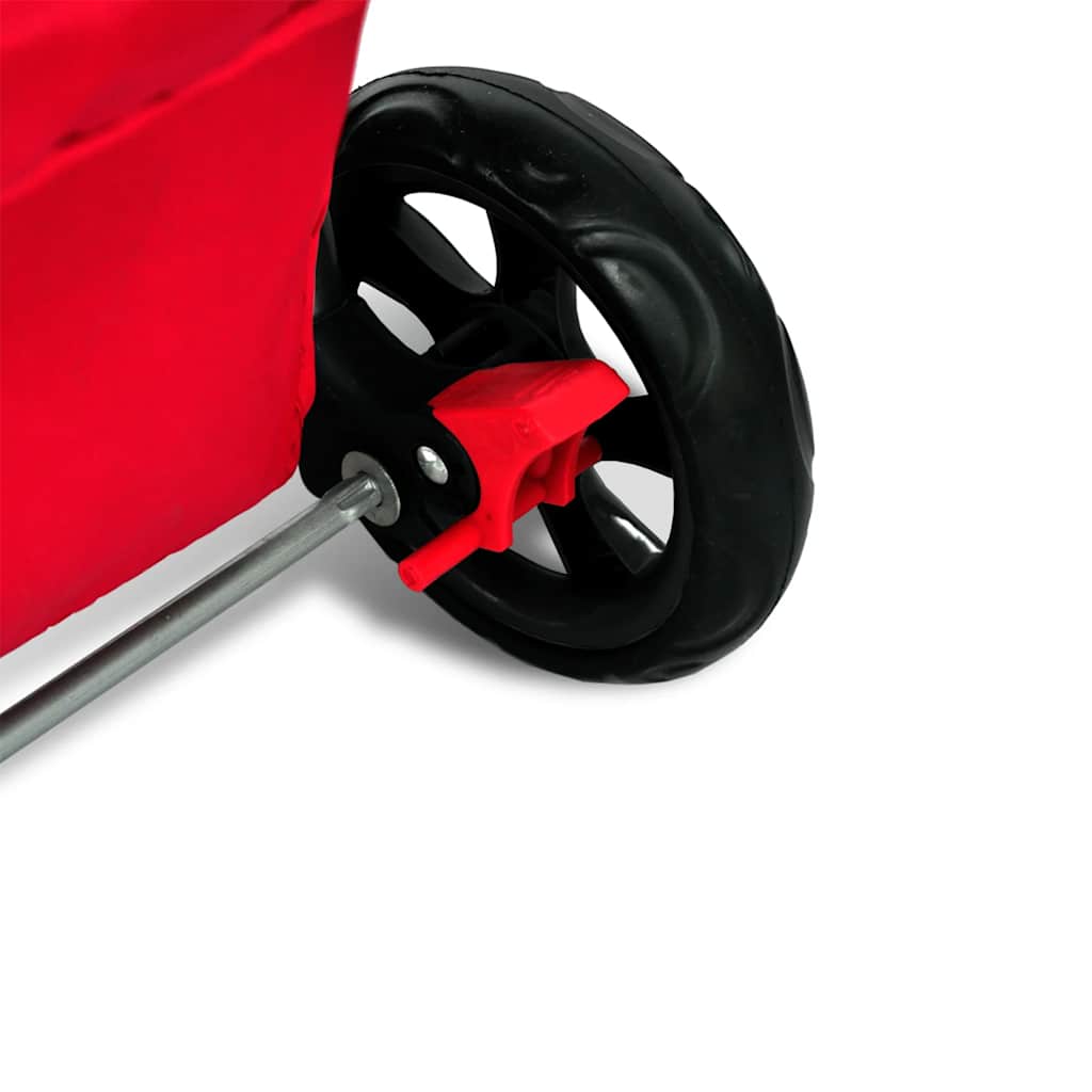 vidaXL Pet Stroller | Red | PVC | Medium | Foldable | Pet Stroller | Rectangular 4