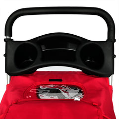 vidaXL Pet Stroller | Red | PVC | Medium | Foldable | Pet Stroller | Rectangular 5