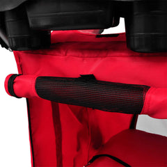 vidaXL Pet Stroller | Red | PVC | Medium | Foldable | Pet Stroller | Rectangular 6