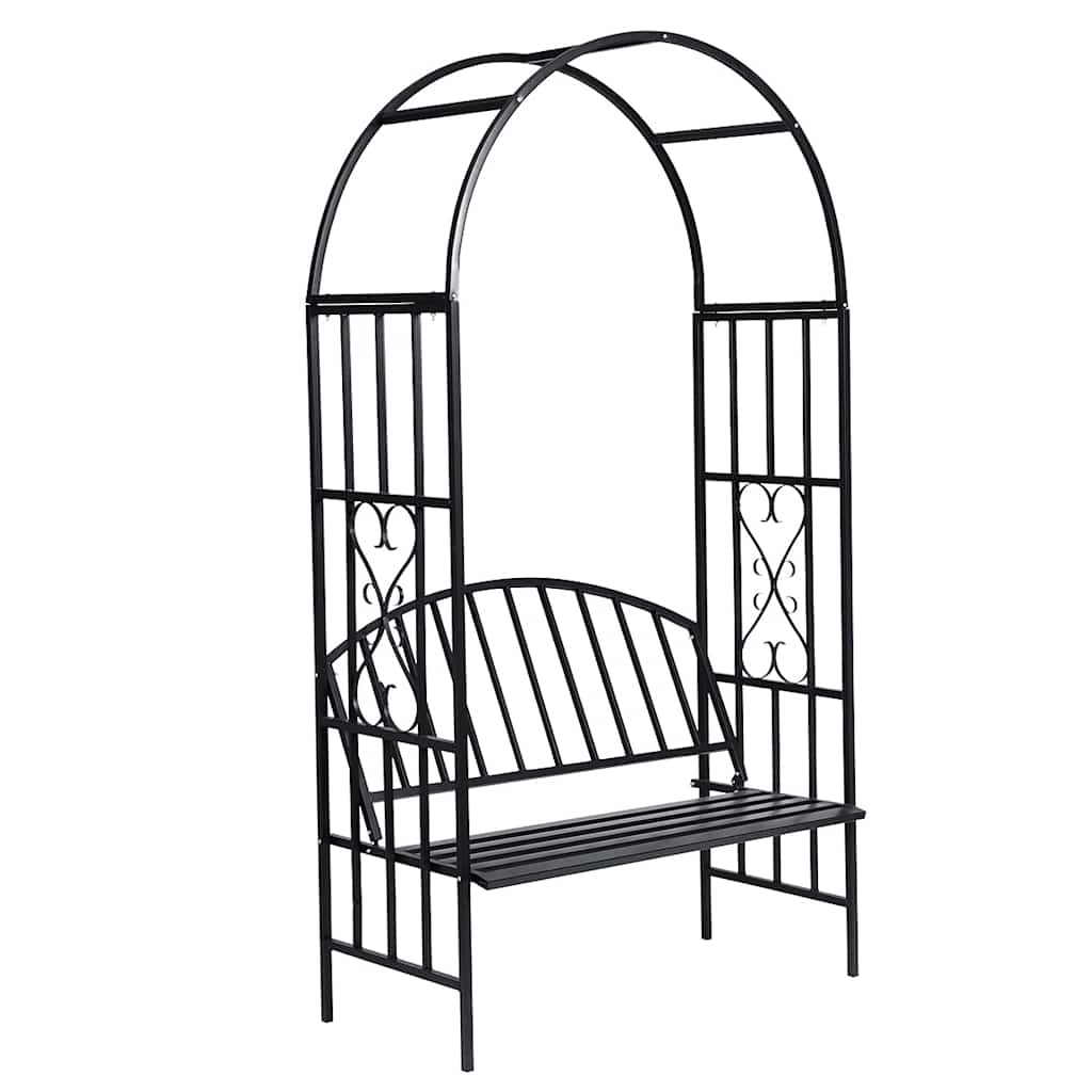 40545 vidaXL Garden Rose Arch with Bench 1