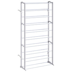vidaXL Shoe Rack | Set of 2 | White | Plastic with metal struts | Compact 4
