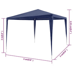 vidaXL Gazebo | Blue | Polyethylene, Steel | Large |  Foldable  | Gazebo 6