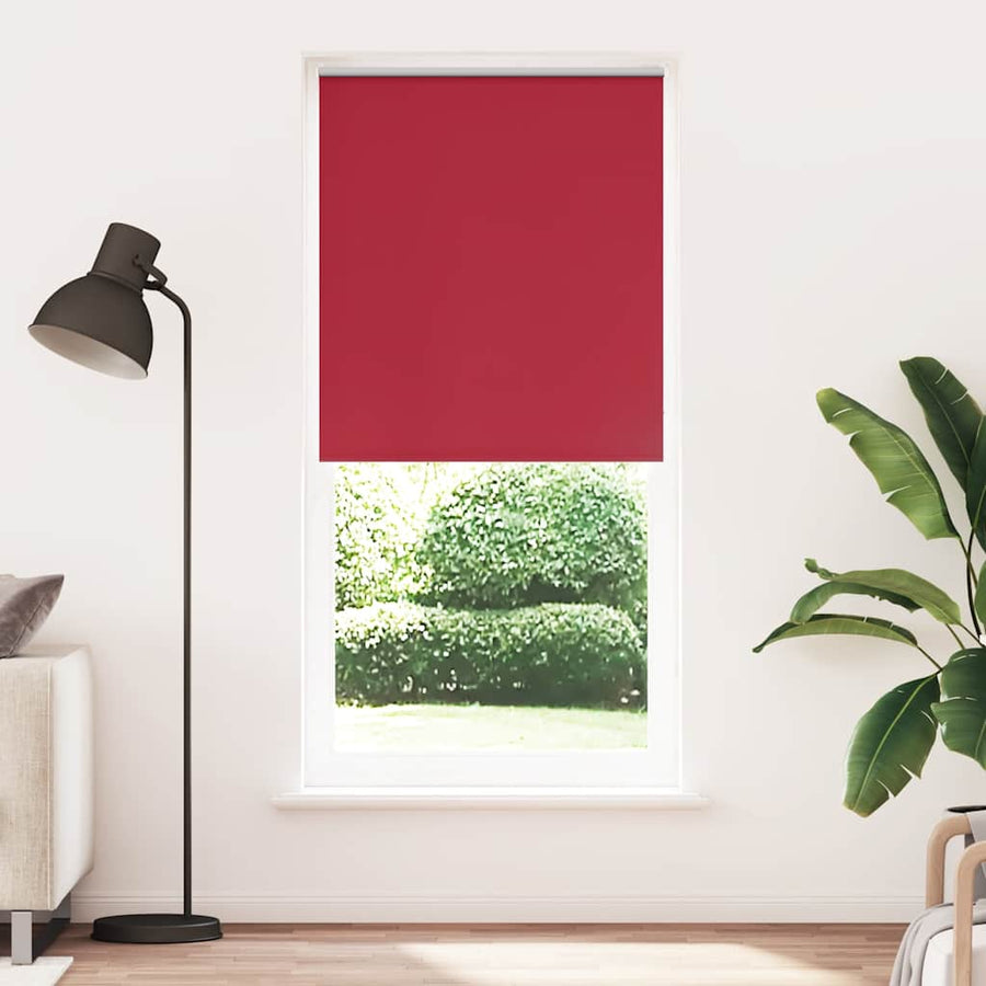 vidaXL Roller blind blackout 124,4x230 cm Fabric Width 120 cm red 1