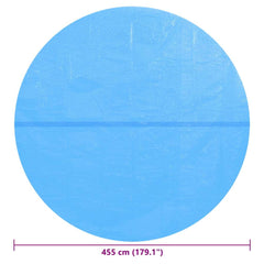 90346 vidaXL Floating Round PE Solar Pool Film 455 cm Blue 6